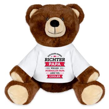 RICHTER PAPA COOL, GERECHT, STIL, JUSTIZ - MiniFeet® RecycelBär® Braun - Weiß - Vorne