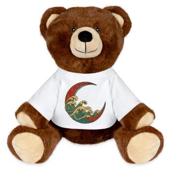 Mosaïque De Vague Croissant - Nounours RecycelBär® marron - blanc - Devant