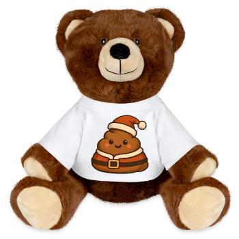 -Weihnachts-Weihnachtsmann Charming - MiniFeet® RecycelBär® Braun - Weiß - Vorne