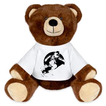 Snowboarder - MiniFeet® RecycelBär® Braun - Weiß - Vorne