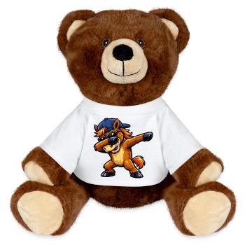 Cheval de dabing - Nounours RecycelBär® marron - blanc - Devant