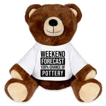 Pottery - MiniFeet® RecycelBär® Teddy Bear Brown - white - Front