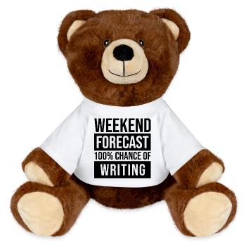 Writer - MiniFeet® RecycelBär® Teddy Bear Brown - white - Front