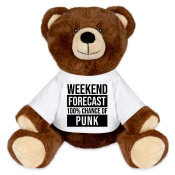 punk - Nounours RecycelBär® marron - blanc - Devant