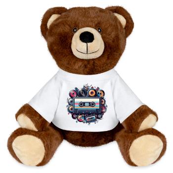 Kassette - MiniFeet® RecycelBär® Braun - Weiß - Vorne