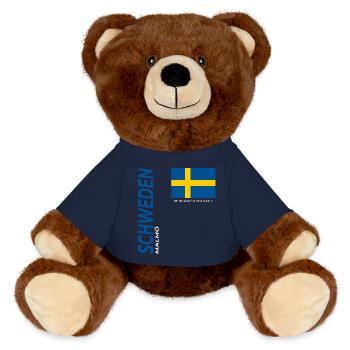 Malmö - MiniFeet® RecycelBär® Teddy Bear Brown - french navy - Front