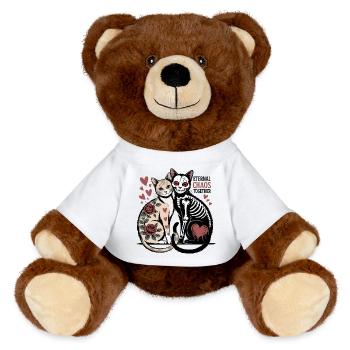 Eternal Chaos Cats - MiniFeet® RecycelBär® Teddy Bear Brown - white - Front