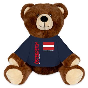 Saint-Anton - Nounours RecycelBär® marron - bleu marine - Devant