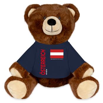 Vienna - MiniFeet® RecycelBär® Teddy Bear Brown - french navy - Front