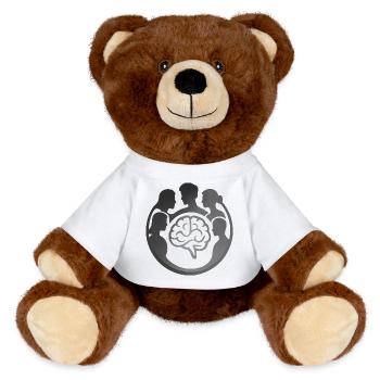 Gehirnkreis der Gemeinschaft - MiniFeet® RecycelBär® Braun - Weiß - Vorne