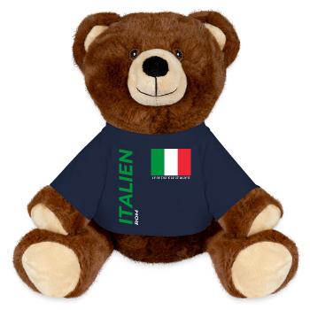 Rome - MiniFeet® RecycelBär® Teddy Bear Brown - french navy - Front