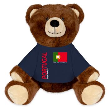Lissabon - MiniFeet® RecycelBär® Braun - French Navy - Vorne