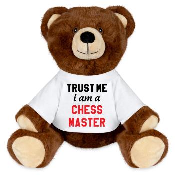 Maître de l'Échiquier Chess Master Pro - Nounours RecycelBär® marron - blanc - Devant