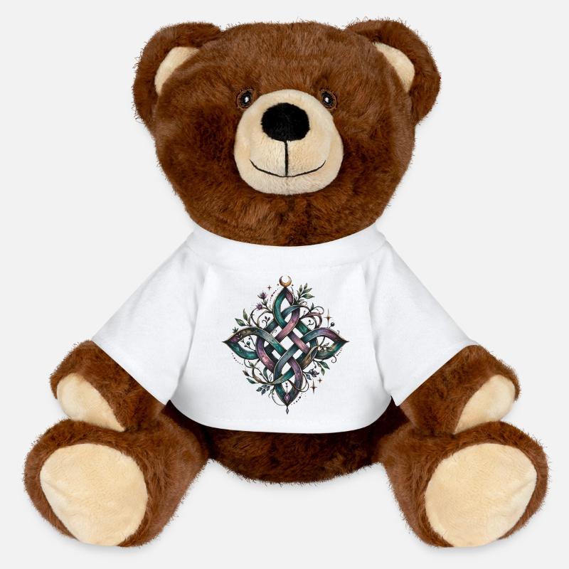 noeud de sorcière - Nounours RecycelBär® marron - blanc
