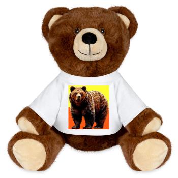 bear - MiniFeet® RecycelBär® Teddy Bear Brown - white - Front