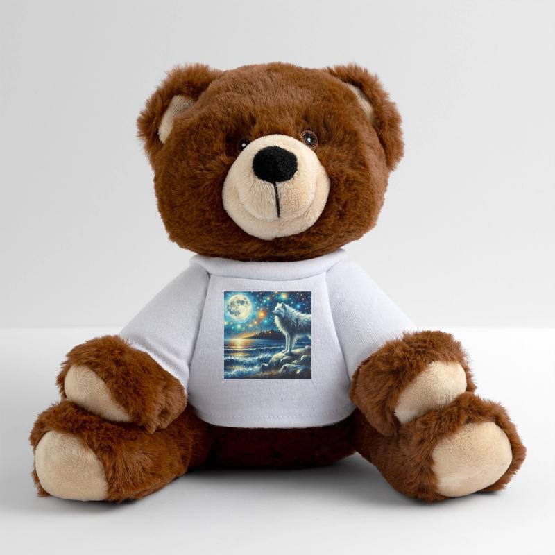 Arctic Wolf Starry Night MiniFeet® RecycelBär® Teddy Bear Brown