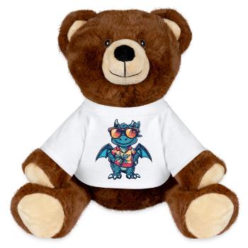 Dragon Comic Holiday - Nounours RecycelBär® marron - blanc - Devant