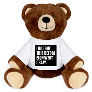 i bought this before elon went crazy - MiniFeet® RecycelBär® Braun - Weiß - Vorne