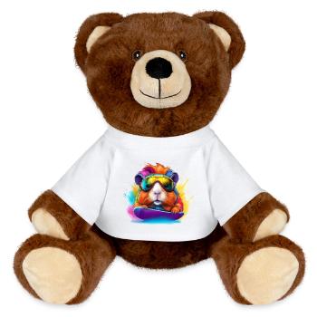 Planche de surf Cool Cobaye - Nounours RecycelBär® marron - blanc - Devant