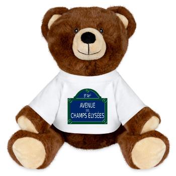 champs elysees - Nounours RecycelBär® marron - blanc - Devant