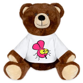 Fly - MiniFeet® RecycelBär® Teddy Bear Brown - white - Front