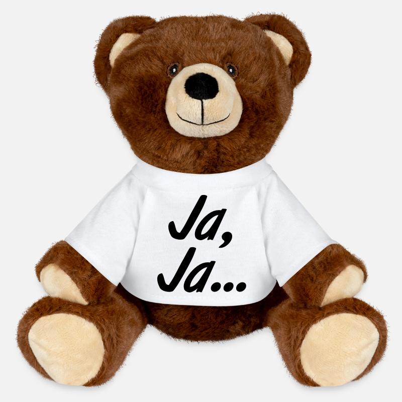 Oui, oui ... - Nounours RecycelBär® marron - blanc