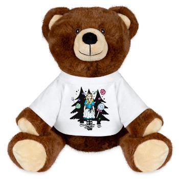 Sugar Town Alice dans la Forêt - Nounours RecycelBär® marron - blanc - Devant
