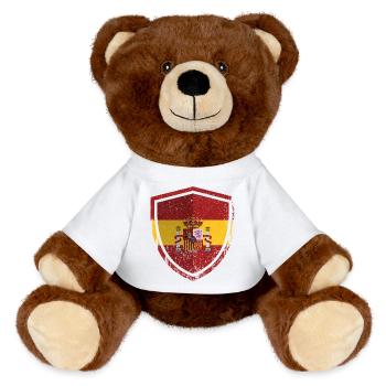 Spanischer Schildwappen - MiniFeet® RecycelBär® Braun - Weiß - Vorne