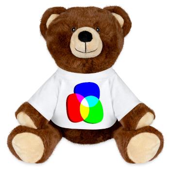 Roues chromatiques RGB excentriques - Nounours RecycelBär® marron - blanc - Devant