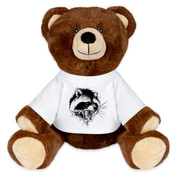 Waschbär - MiniFeet® RecycelBär® Braun - Weiß - Vorne