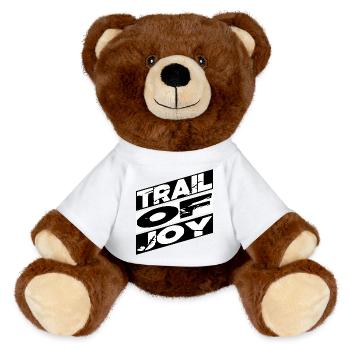 Blagues sur le vélo de fond Vélo de descente - Nounours RecycelBär® marron - blanc - Devant