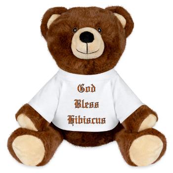 Que Dieu bénisHibiscus - Nounours RecycelBär® marron - blanc - Devant