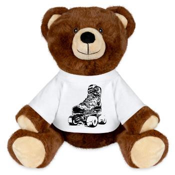 Roller Skates - MiniFeet® RecycelBär® Teddy Bear Brown - white - Front