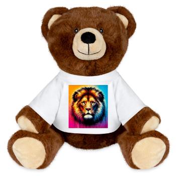 lion - MiniFeet® RecycelBär® Teddy Bear Brown - white - Front