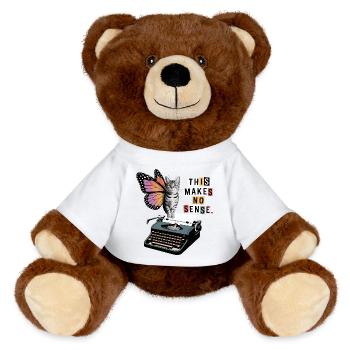 Chat papillon Chaos - Nounours RecycelBär® marron - blanc - Devant