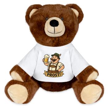 Cheers Beer Friends - MiniFeet® RecycelBär® Teddy Bear Brown - white - Front