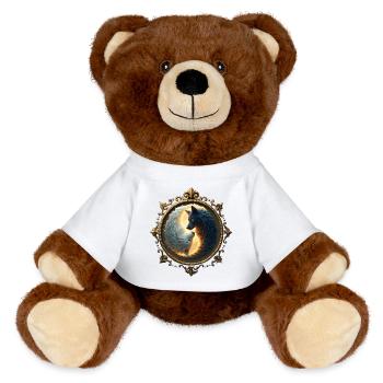 Mondwölfe im Kreis - MiniFeet® RecycelBär® Braun - Weiß - Vorne