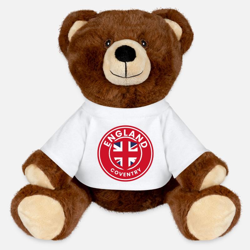 Emblème de Coventry England - Nounours RecycelBär® marron - blanc