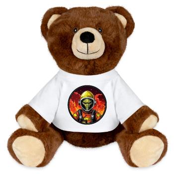 Brigade de pompiers étrangers - Nounours RecycelBär® marron - blanc - Devant