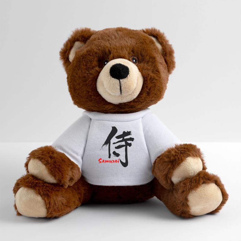 Samurai in Japanese kanji script MiniFeet® RecycelBär® Teddy Bear Brown