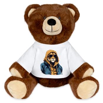 Mountain Lion Street Climates | lovers - MiniFeet® RecycelBär® Teddy Bear Brown - white - Front