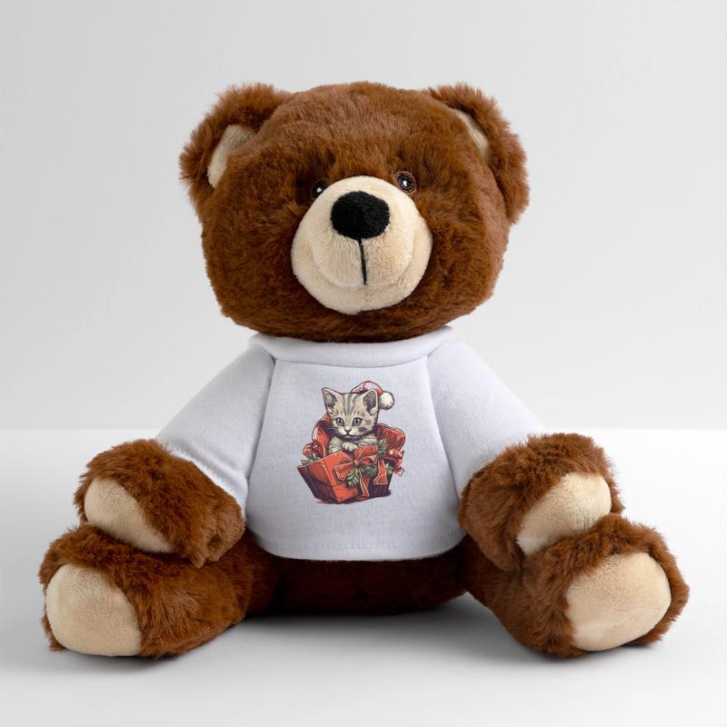 Chaton de Noël4 Nounours RecycelBär® marron
