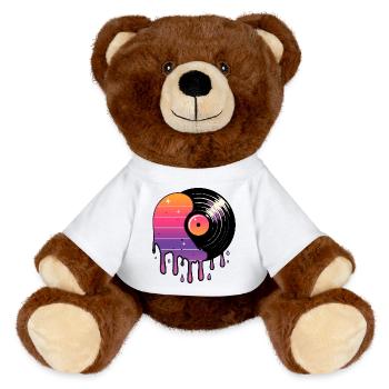 Disque vinyle cosmique - Nounours RecycelBär® marron - blanc - Devant