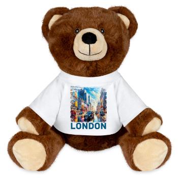London - MiniFeet® RecycelBär® Teddy Bear Brown - white - Front