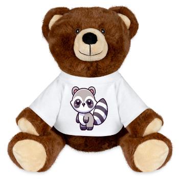 Waschbär - MiniFeet® RecycelBär® Braun - Weiß - Vorne