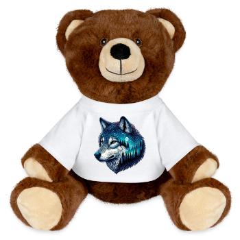 Loup - Nounours RecycelBär® marron - blanc - Devant