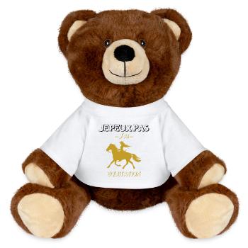 I can't ride - MiniFeet® RecycelBär® Teddy Bear Brown - white - Front
