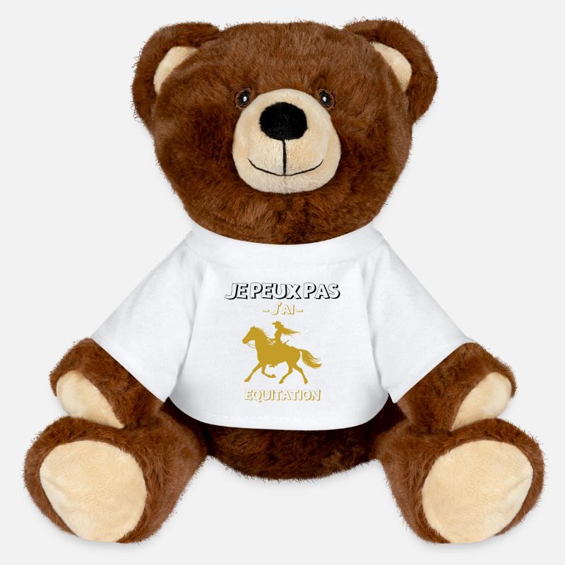 I can't ride - MiniFeet® RecycelBär® Teddy Bear Brown - white