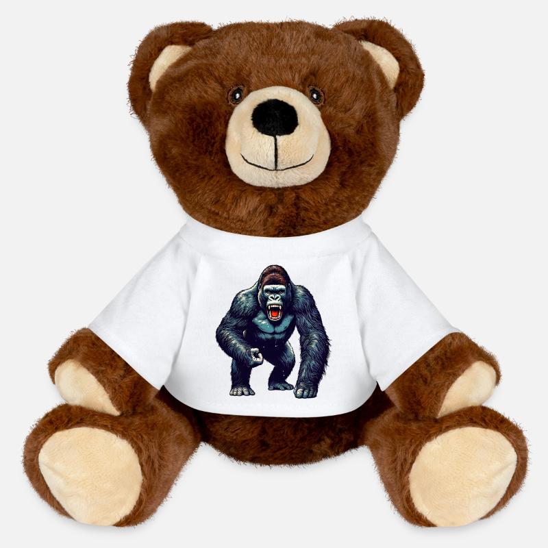 Gorilla - MiniFeet® RecycelBär® marrone - bianco