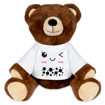 Bubble Tea - MiniFeet® RecycelBär® Teddy Bear Brown - white - Front